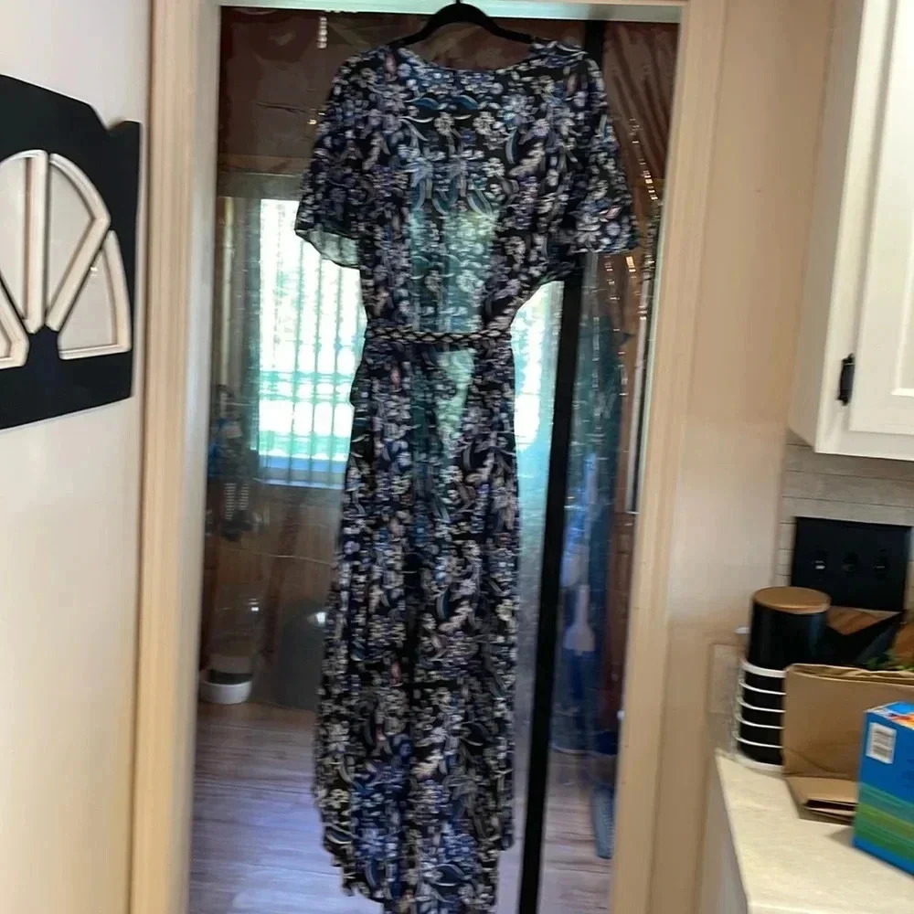 Swimsuits For All, Woman’s Sz 14/16, Chloe Tie Front Cover Up Duster, NWT